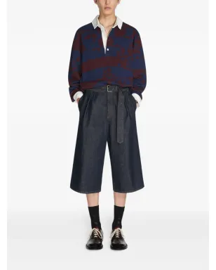 DRIES VAN NOTEN ベルト付きデニムショーツ ブルー - サムネイル2