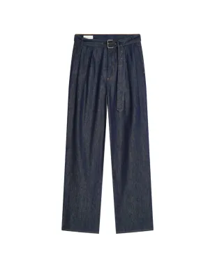 DRIES VAN NOTEN ベルト付きワイドレッグジーンズ - サムネイル1