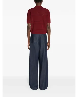 DRIES VAN NOTEN ベルト付きワイドレッグジーンズ - サムネイル4