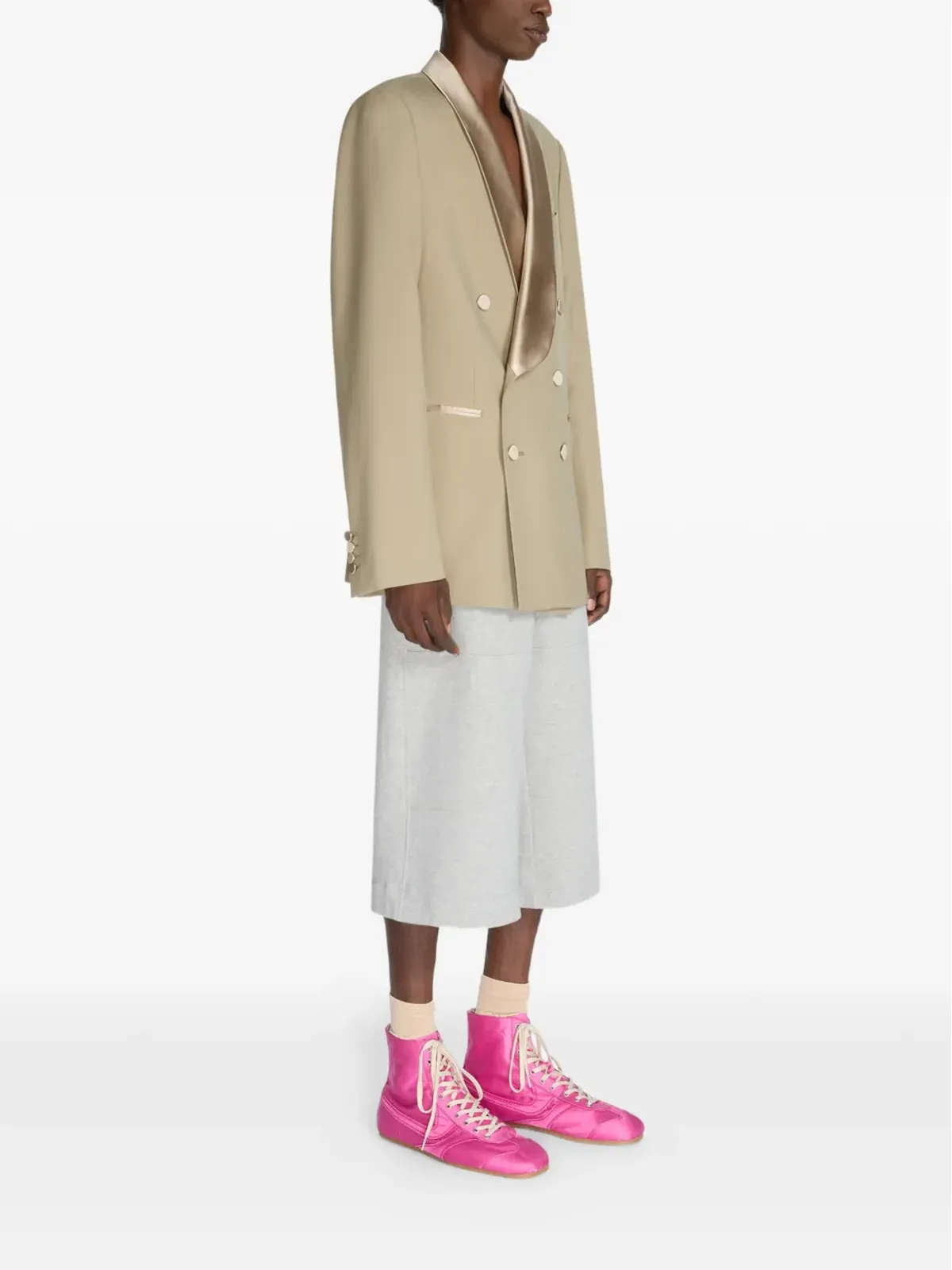DRIES VAN NOTEN タキシード風ダブルブレストブレザー - 画像3