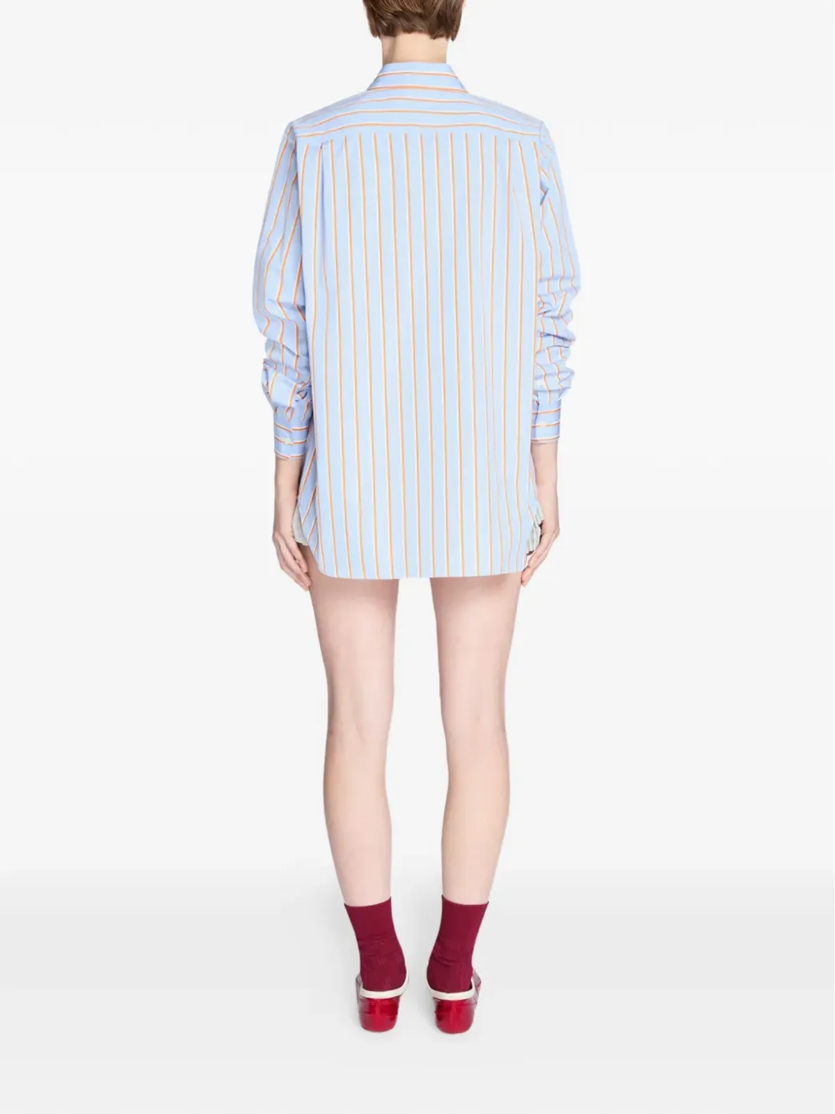 DRIES VAN NOTEN ストライプコットンシャツ - 画像4