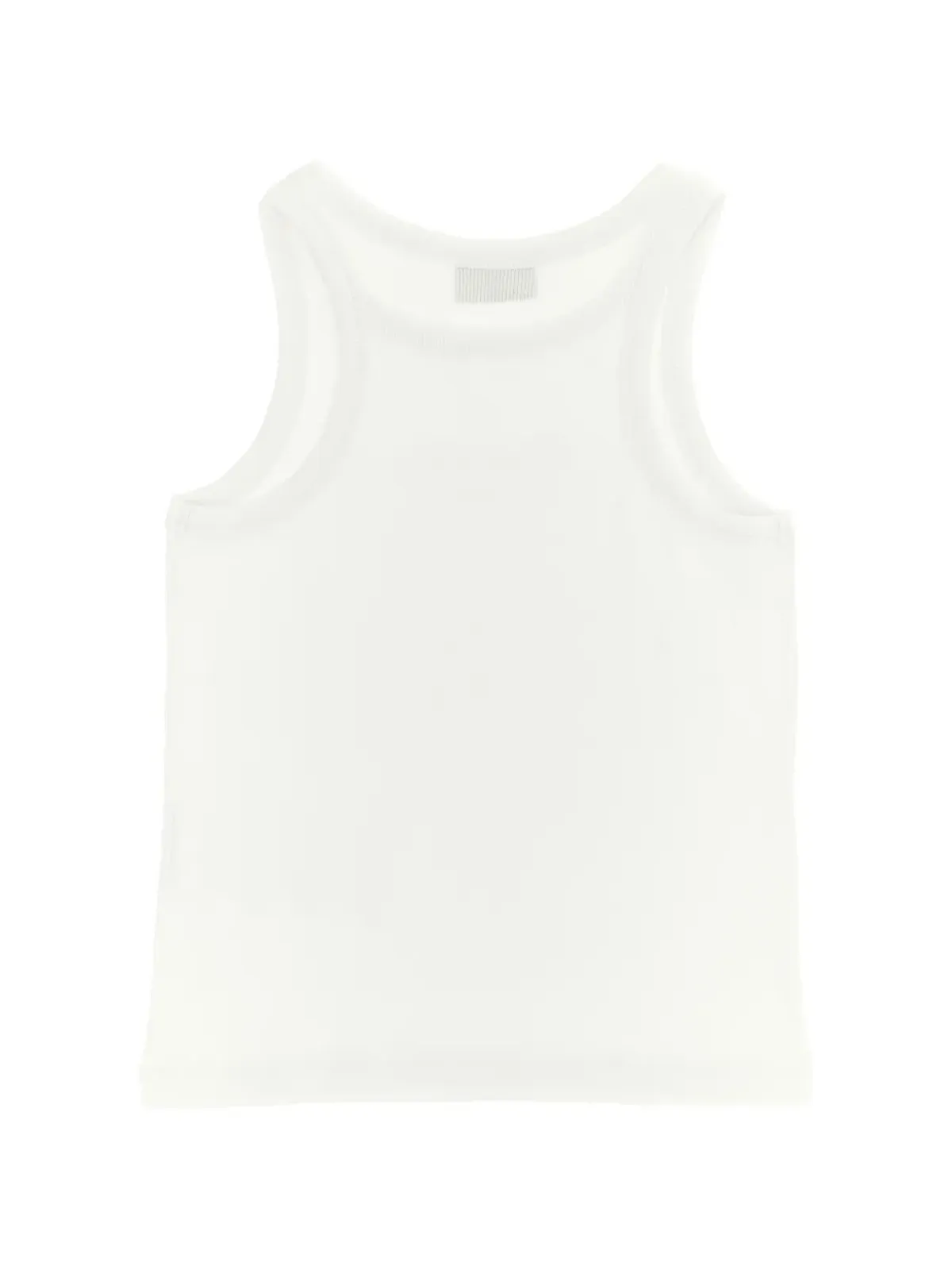 Moschino Kids lettering-logo tank-top - White - 画像2