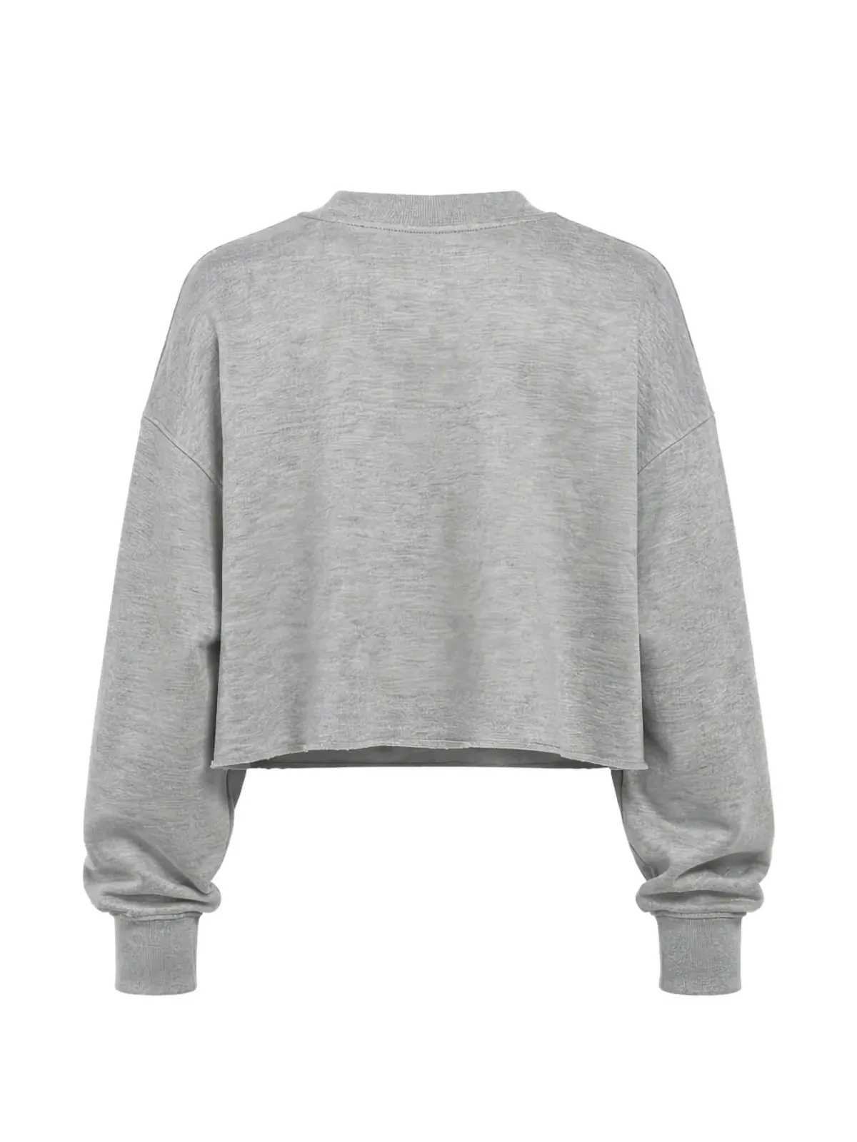 EZR スタッズ付きクロップドスウェットシャツ - Grey - 画像2