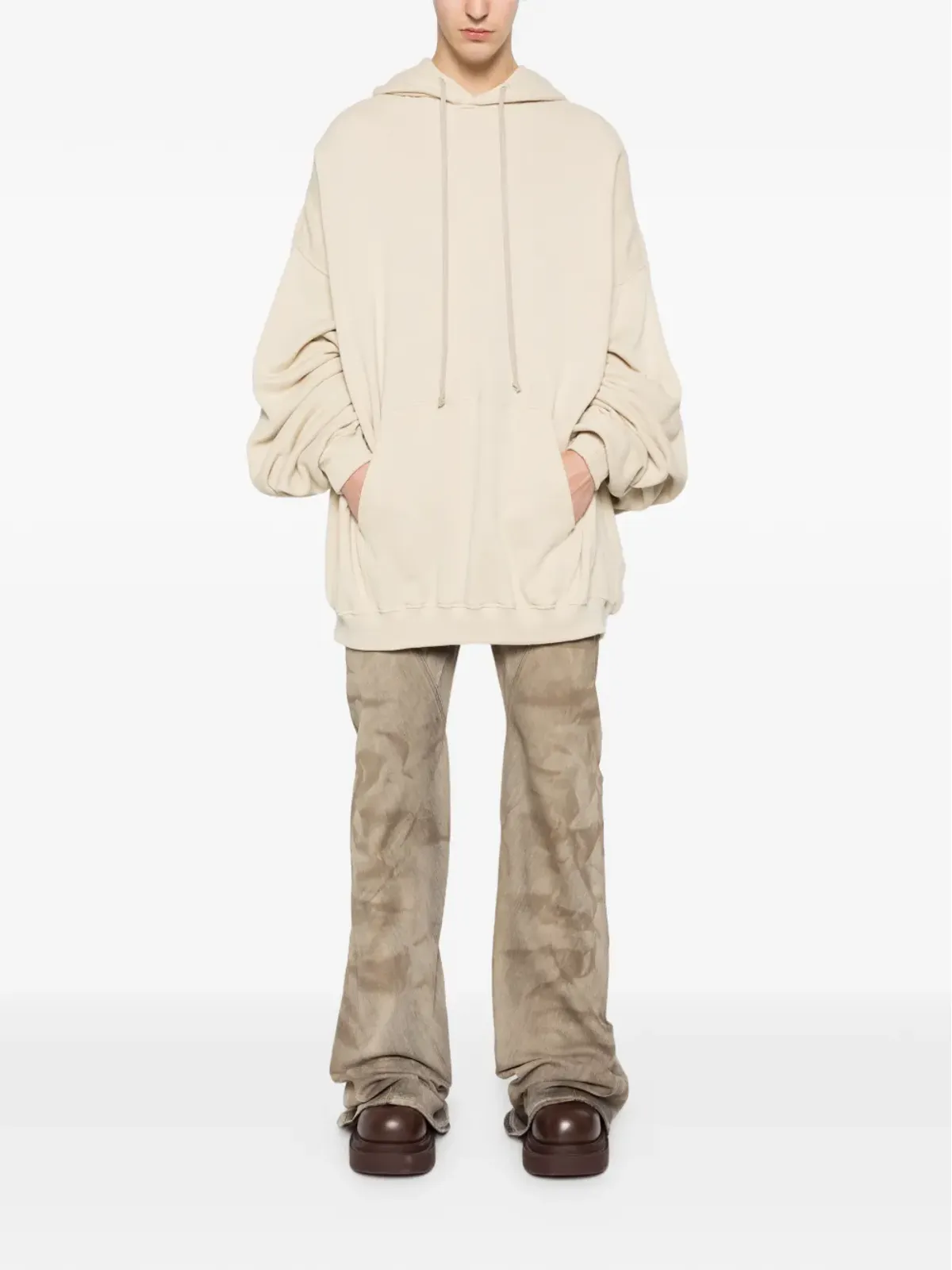 Rick Owens DRKSHDW ウォッシュド ブーツカットジーンズ - 画像2