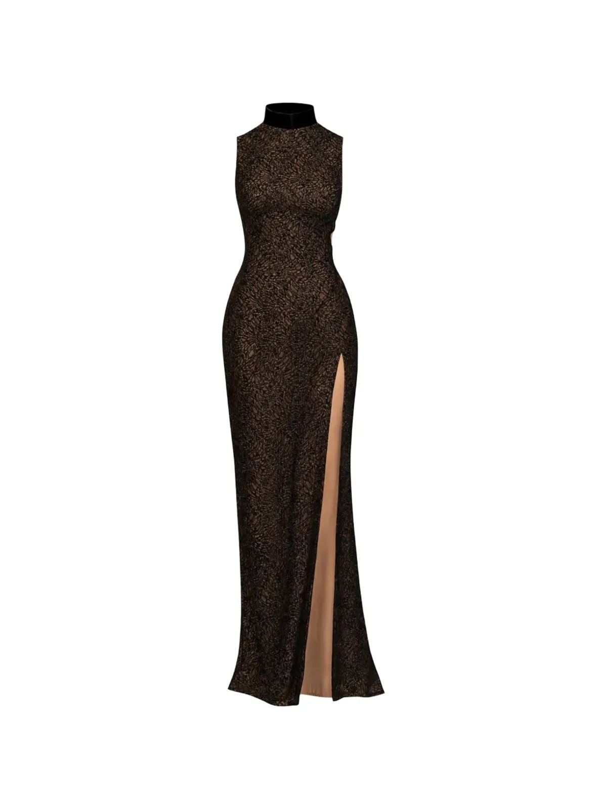 Lethicia Bronstein high-neck sleeveless dress - Black - 画像1