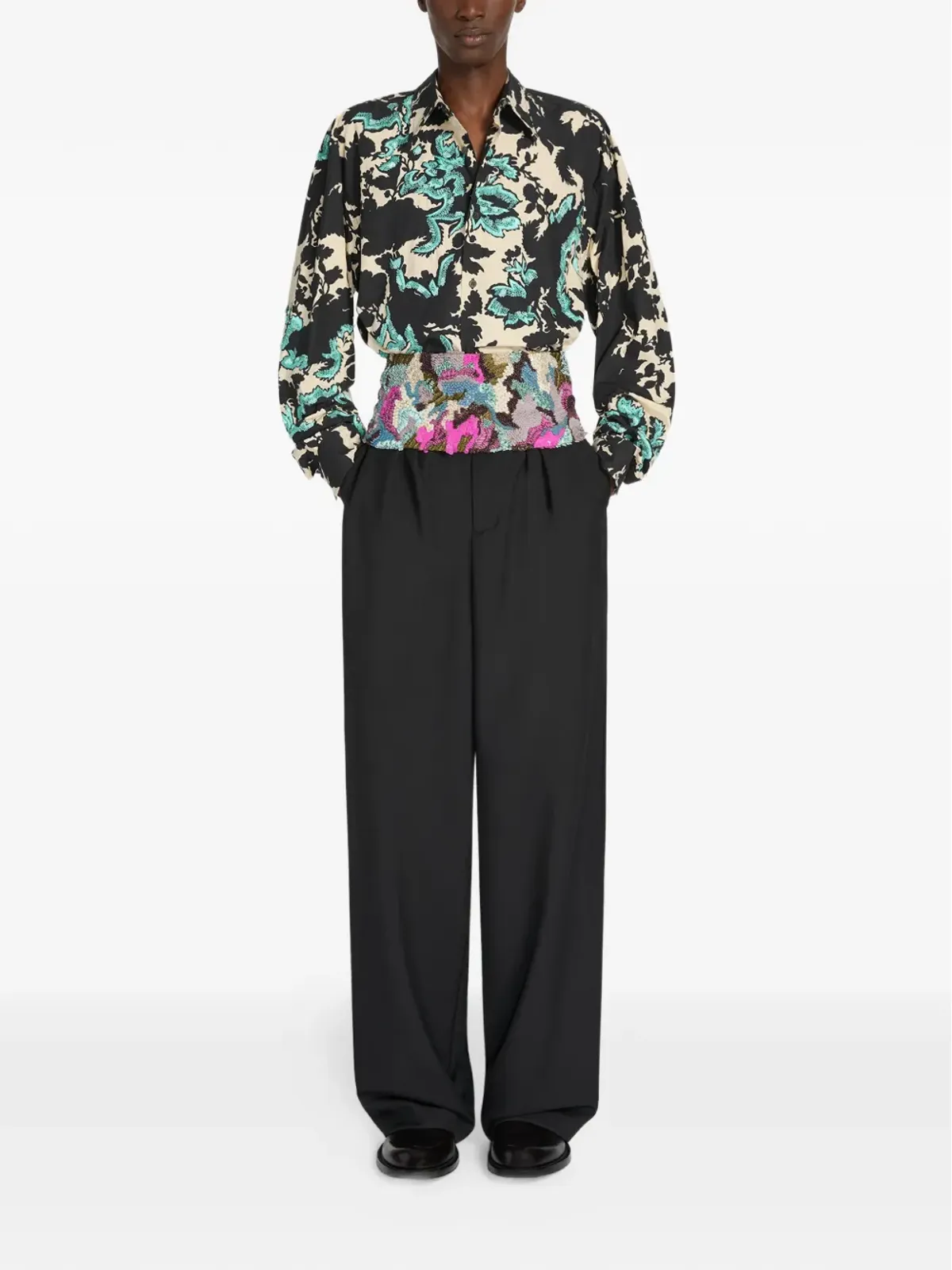 DRIES VAN NOTEN 刺繍ベルト - 画像2
