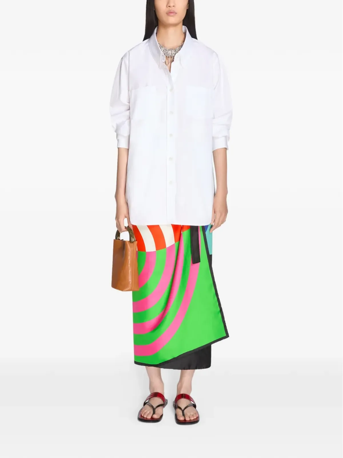 DRIES VAN NOTEN ゆるめコットンシャツ - ホワイト - 画像2