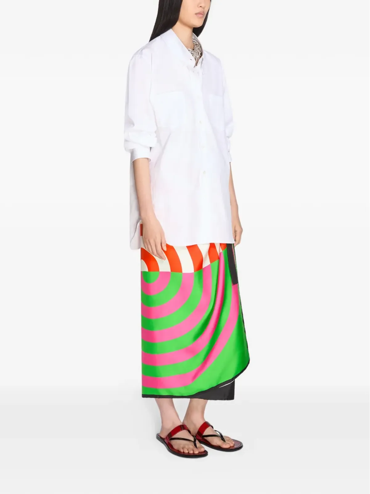 DRIES VAN NOTEN ゆるめコットンシャツ - ホワイト - 画像3