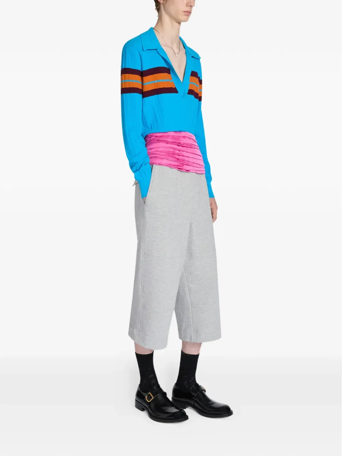 DRIES VAN NOTEN ストライプ柄ニットセーター - 画像3