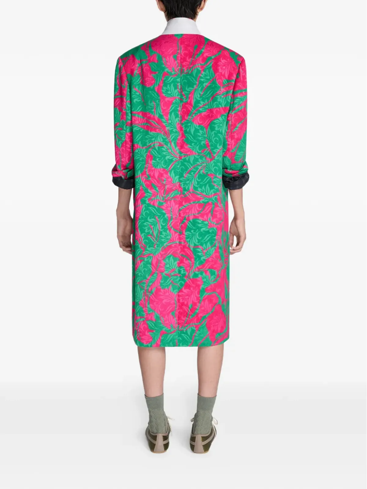 DRIES VAN NOTEN 花柄プリント ダブルブレストコート - 画像4
