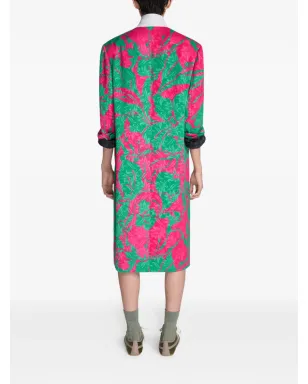 DRIES VAN NOTEN 花柄プリント ダブルブレストコート - サムネイル4