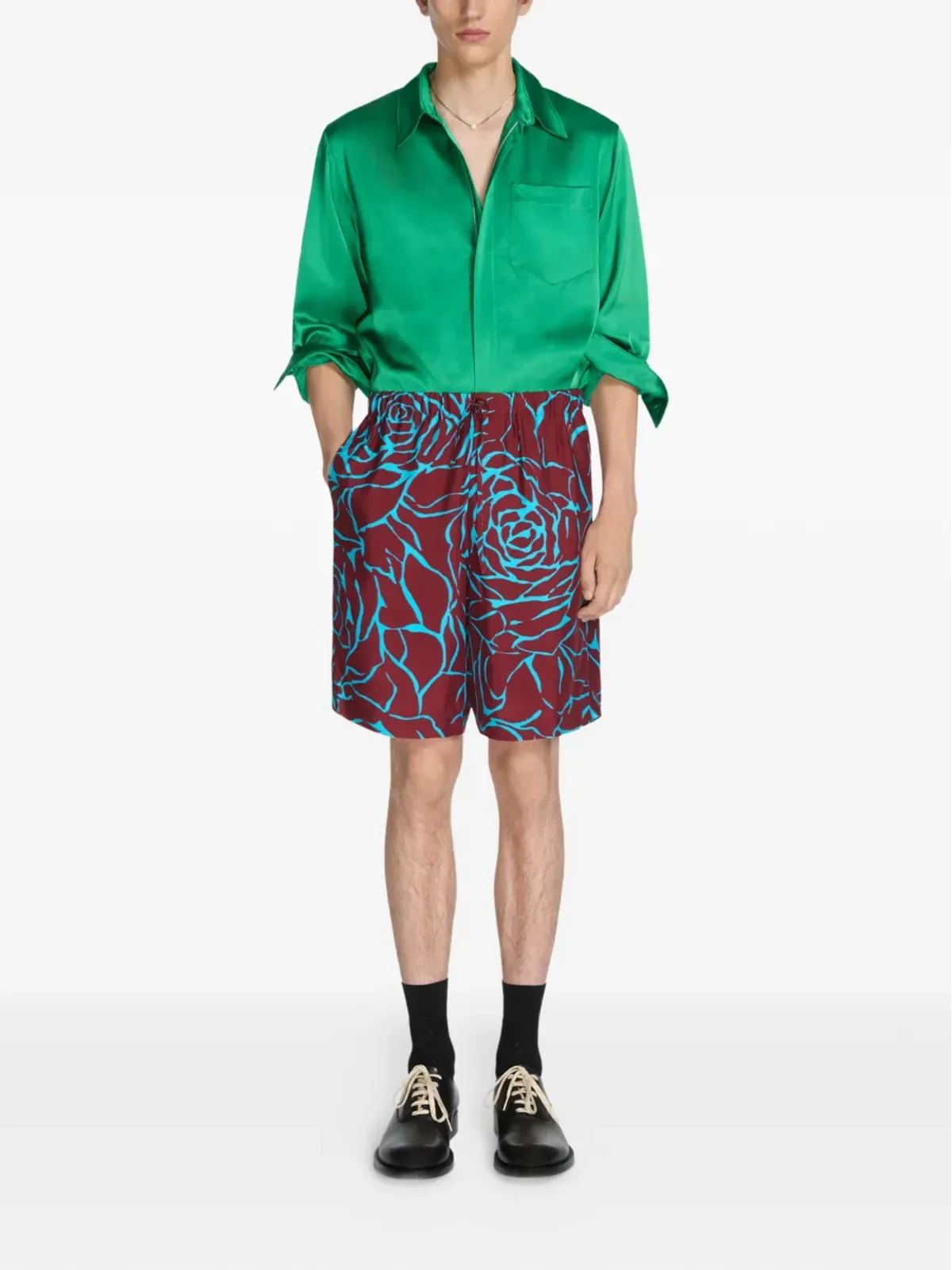 DRIES VAN NOTEN 花柄プリントショーツ - 画像2