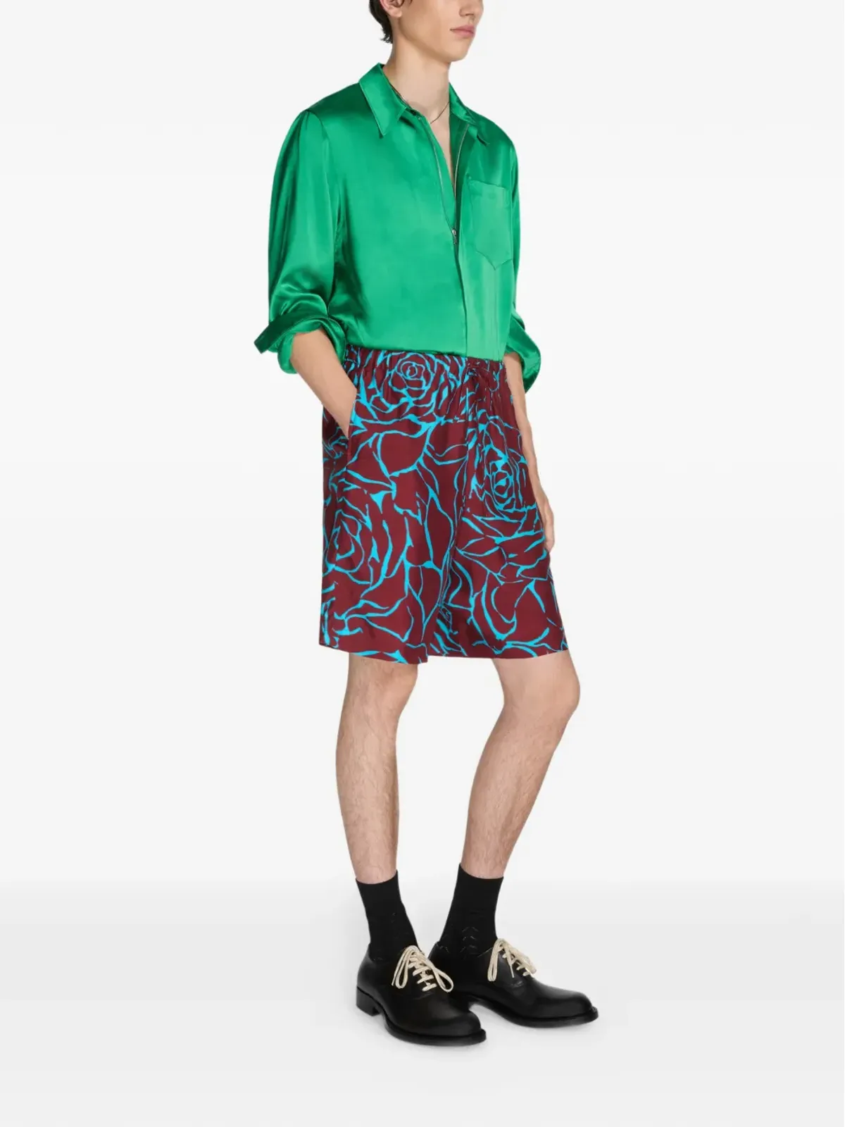 DRIES VAN NOTEN 花柄プリントショーツ - 画像3
