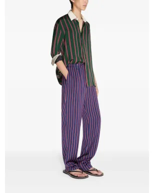 DRIES VAN NOTEN ストライプ柄ストレートレッグパンツ - サムネイル3