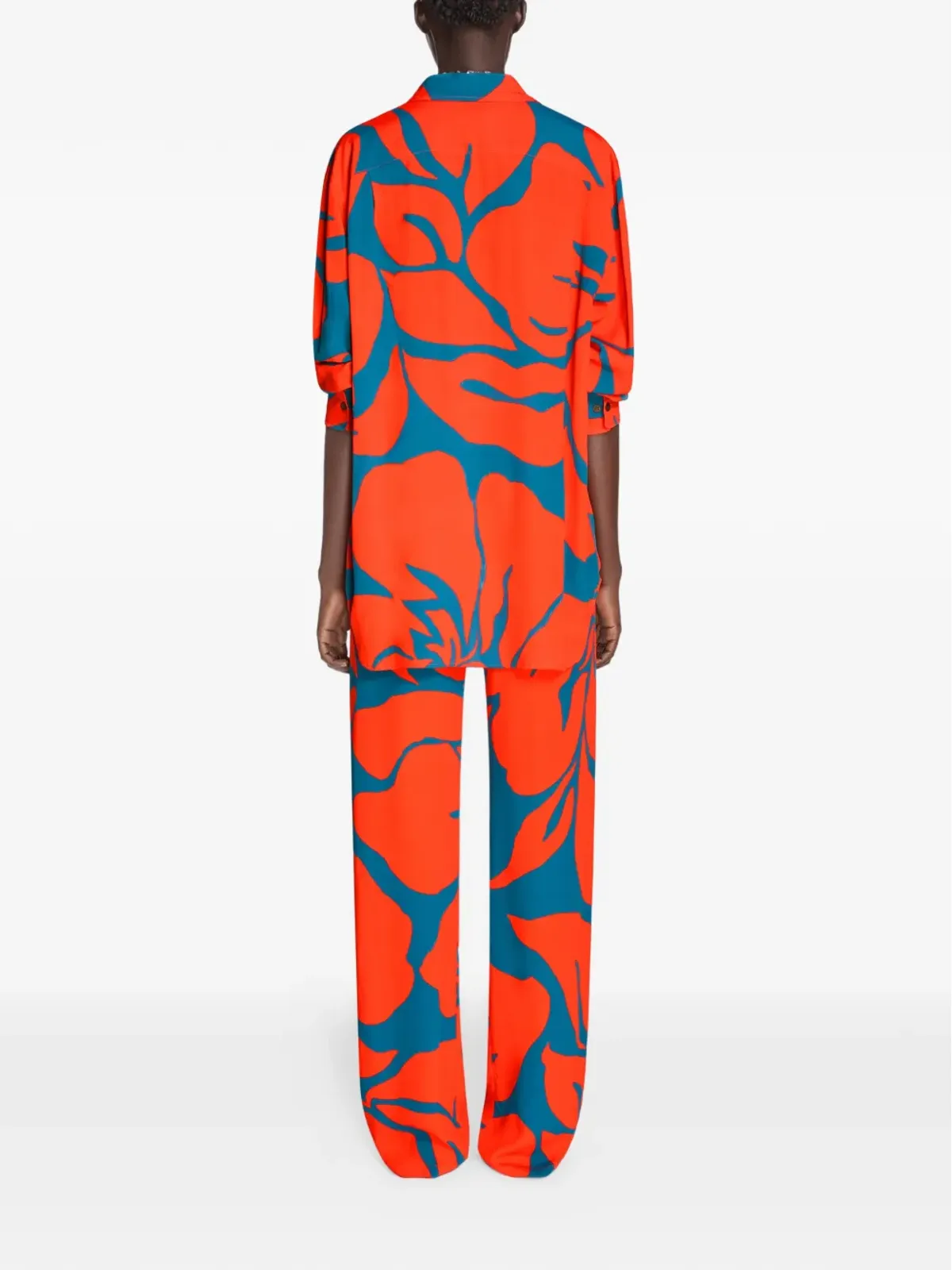 DRIES VAN NOTEN 花柄ルーズシャツ - オレンジ - 画像4