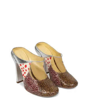 DRIES VAN NOTEN パッチワーク ヒール付きミュール - サムネイル2