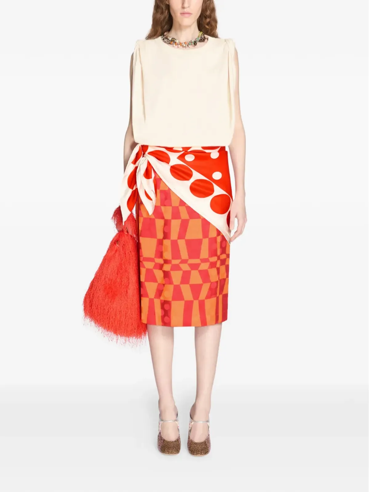 DRIES VAN NOTEN パッチワーク ヒール付きミュール - 画像4