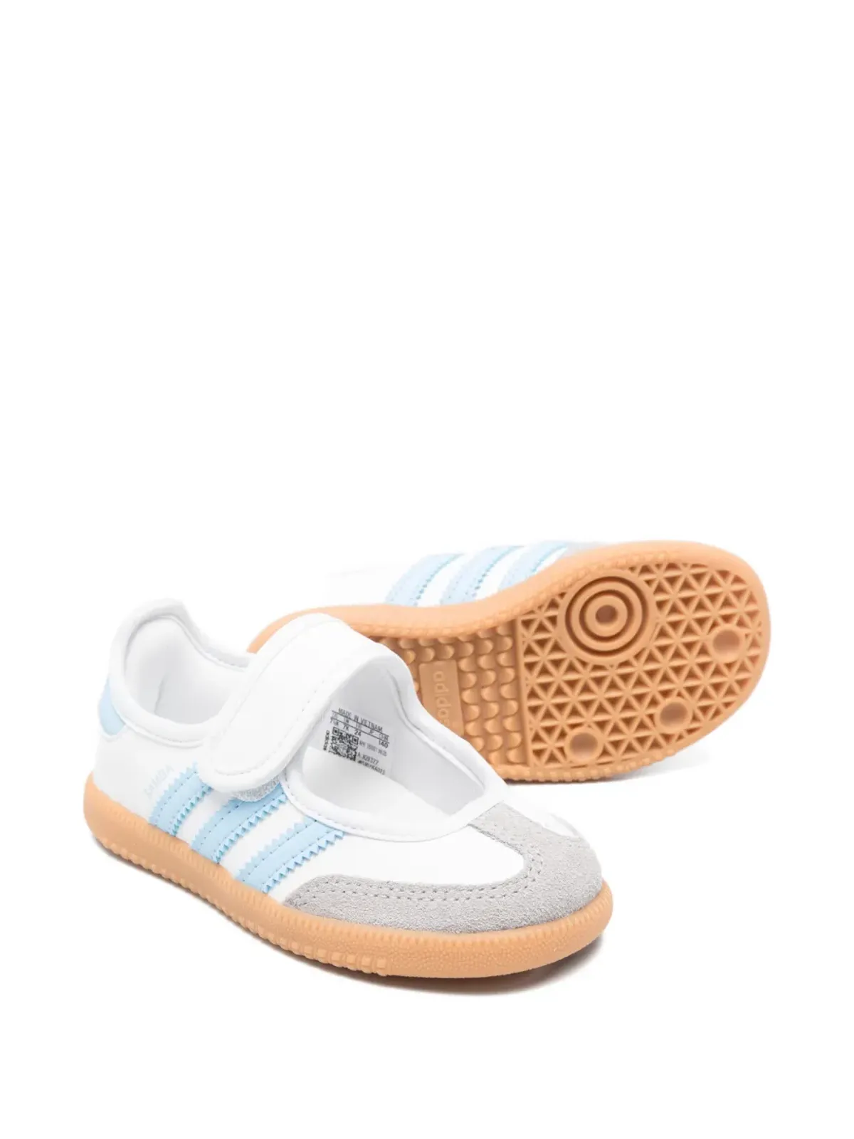 adidas Originals Kids Samba Jane I touch-strap sneakers - White - 画像2