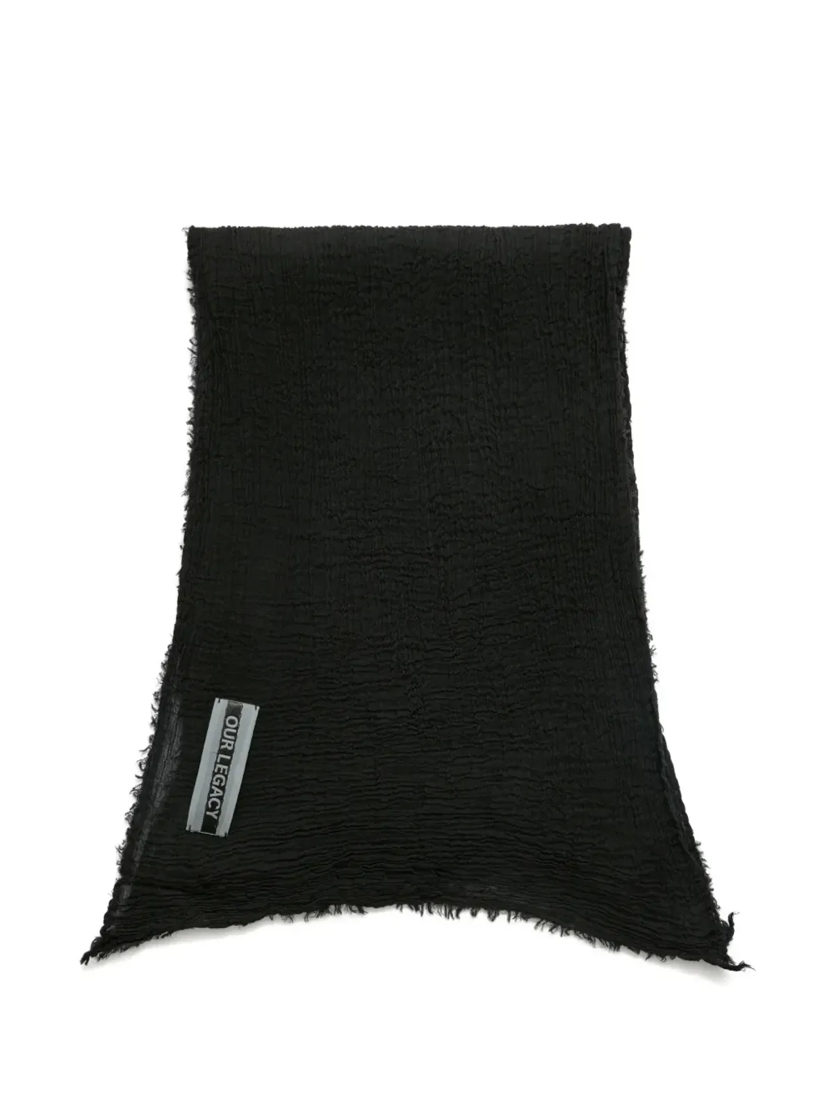 OUR LEGACY Cottage crinkle scarf - Black - 画像1