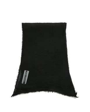 OUR LEGACY Cottage crinkle scarf - Black - サムネイル1