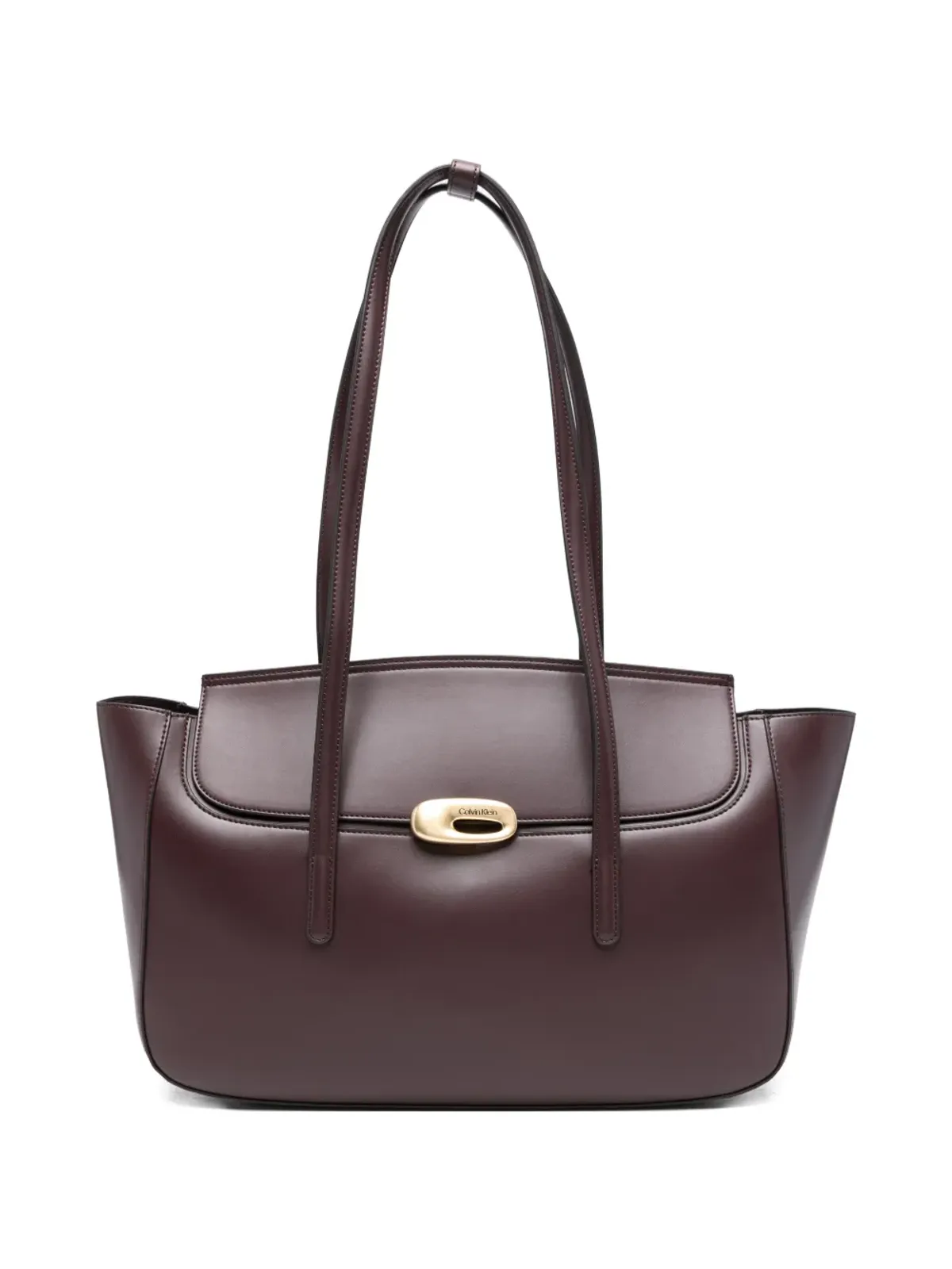 Calvin Klein フラップトップ ロゴディテール トートバッグ - 画像1