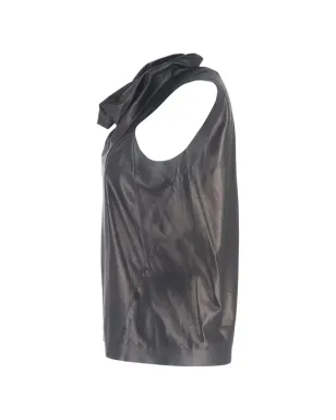 Celine Pre-Owned カウルネック レザー ブラウス - サムネイル3