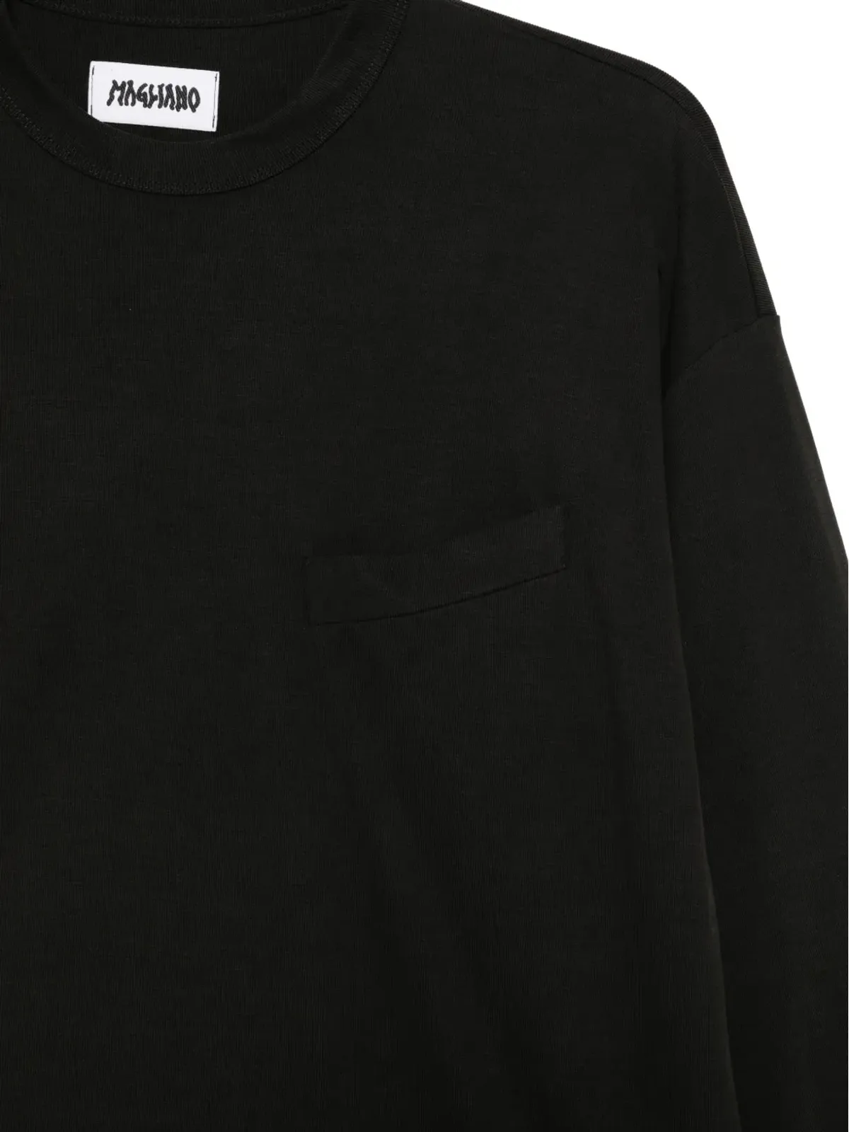 Magliano チェストポケット付き長袖Tシャツ ブラック - 画像3