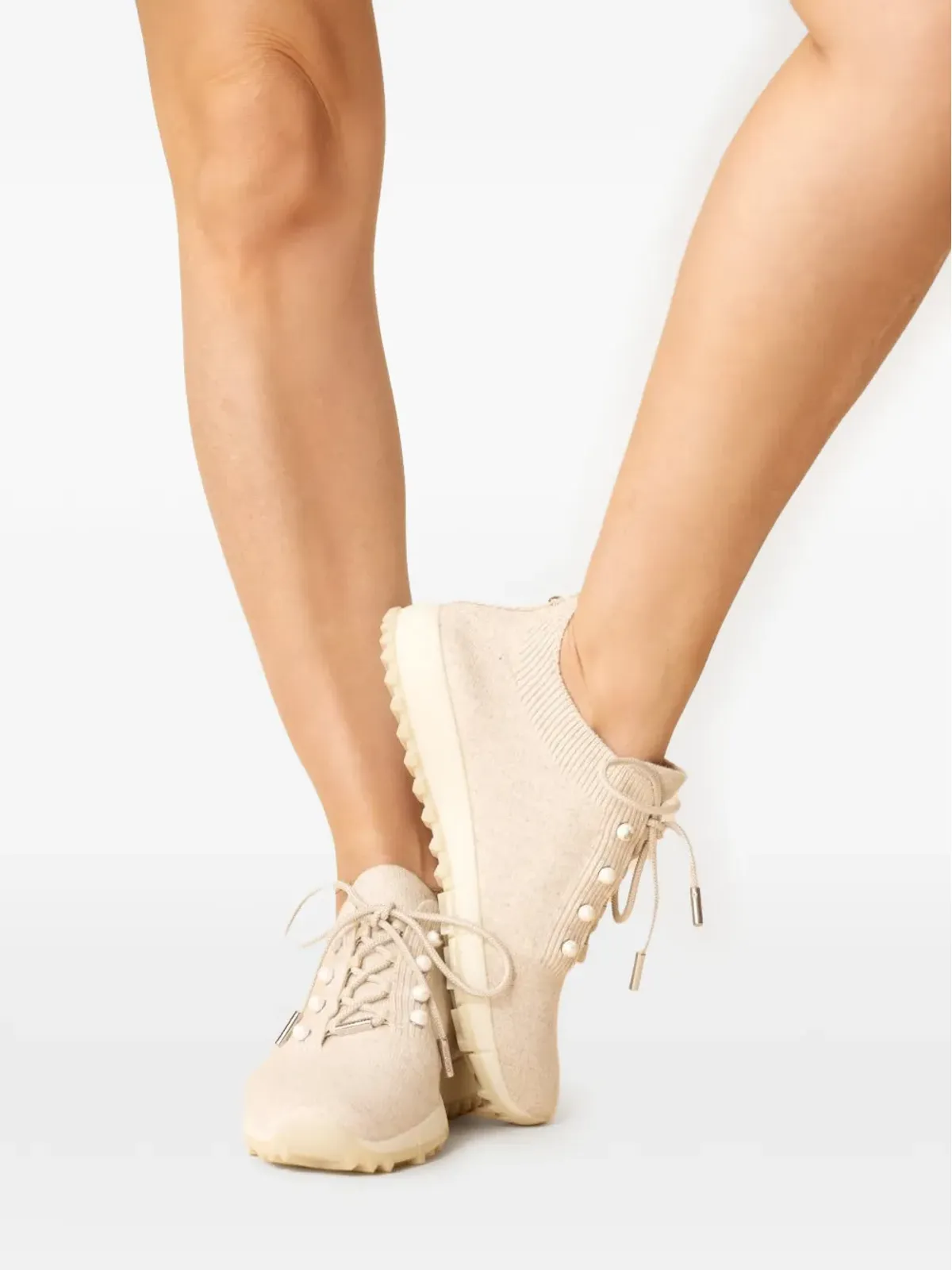 Jimmy Choo Veles ビーズ付きレースアップスニーカー - 画像4