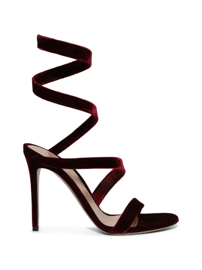 Gianvito Rossi Gianvito Rossi ベルベットサンダル - レッドの商品画像