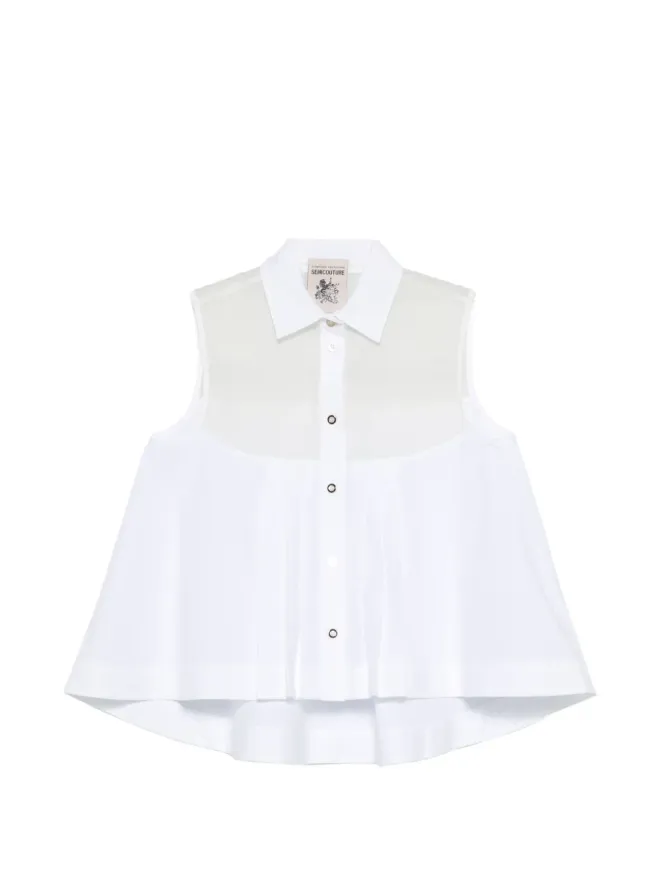 Semicouture Semicouture ボタンアッププリーツブラウスの商品画像