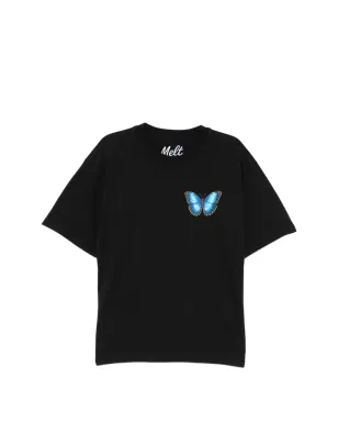 Melt 蝶柄プリントTシャツ - グレー - サムネイル1