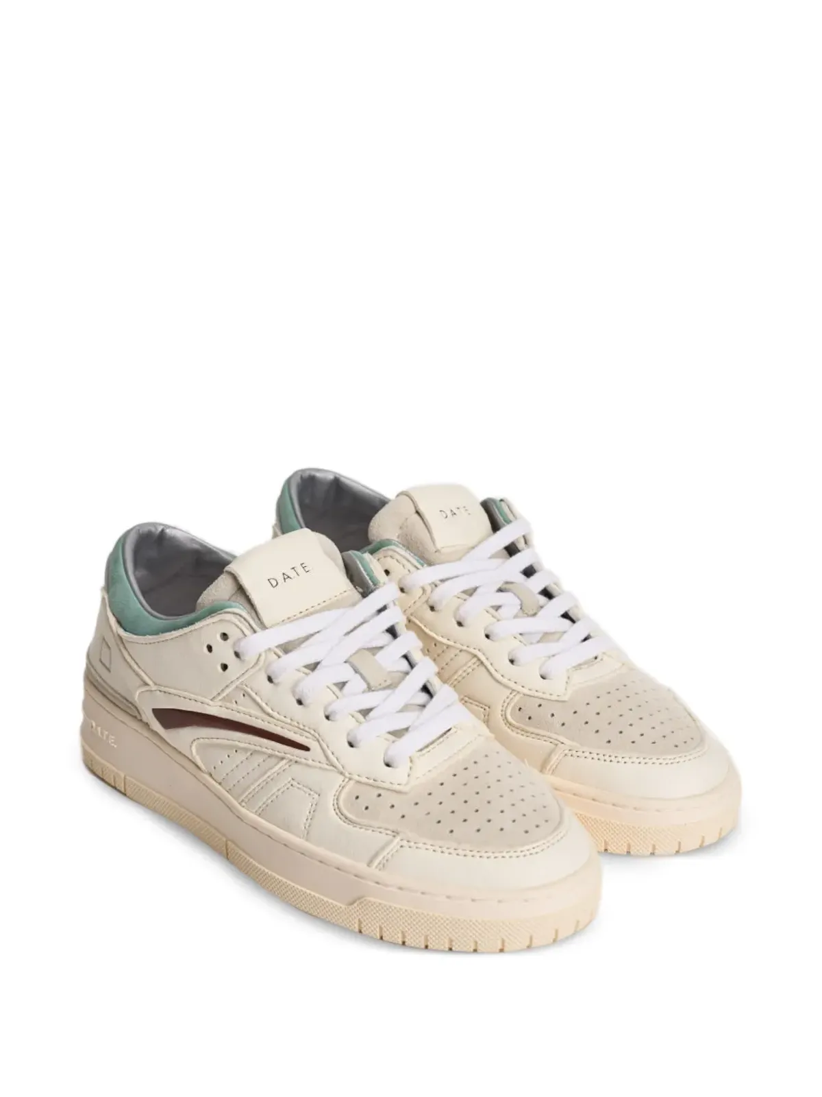 D.A.T.E. perforated leather sneakers - Neutrals - 画像2