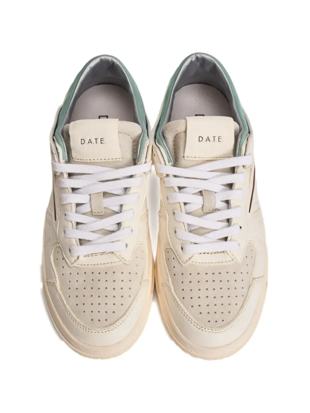 D.A.T.E. perforated leather sneakers - Neutrals - 画像3