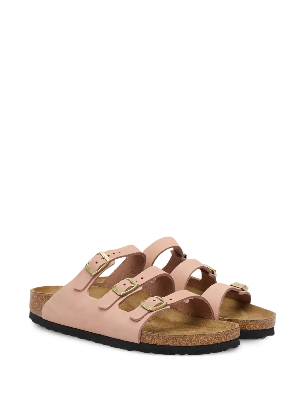 Birkenstock フロリダ レザー サンダル ピンク - 画像2