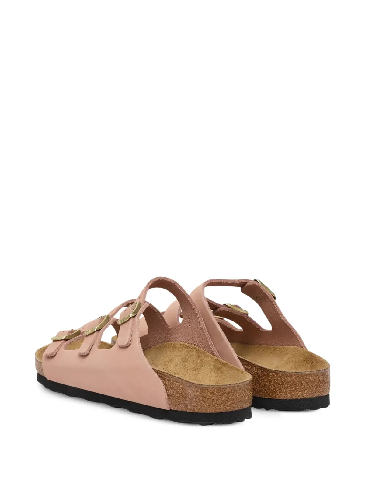 Birkenstock フロリダ レザー サンダル ピンク - 画像3