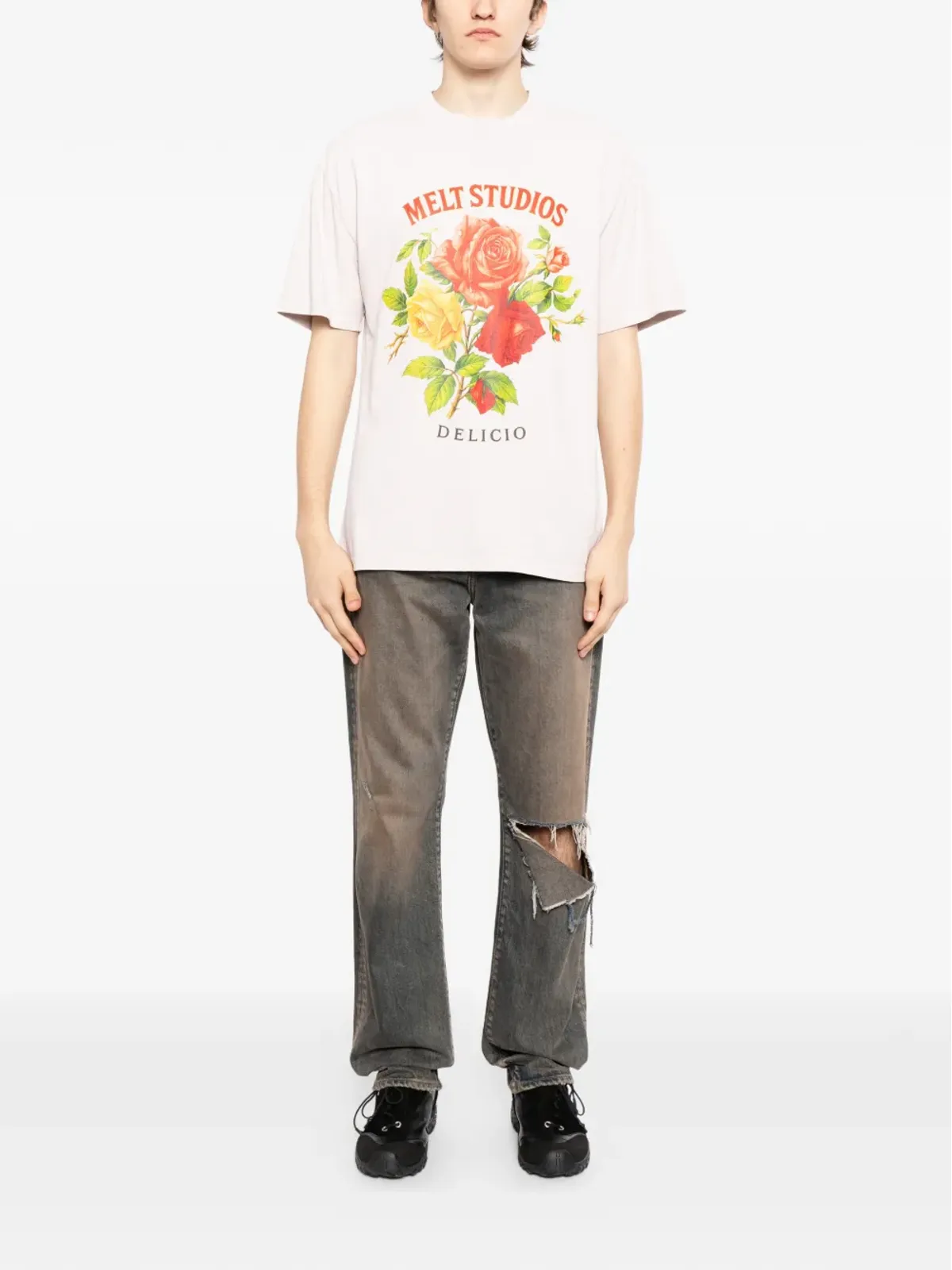 Melt 花柄プリントTシャツ - 画像2