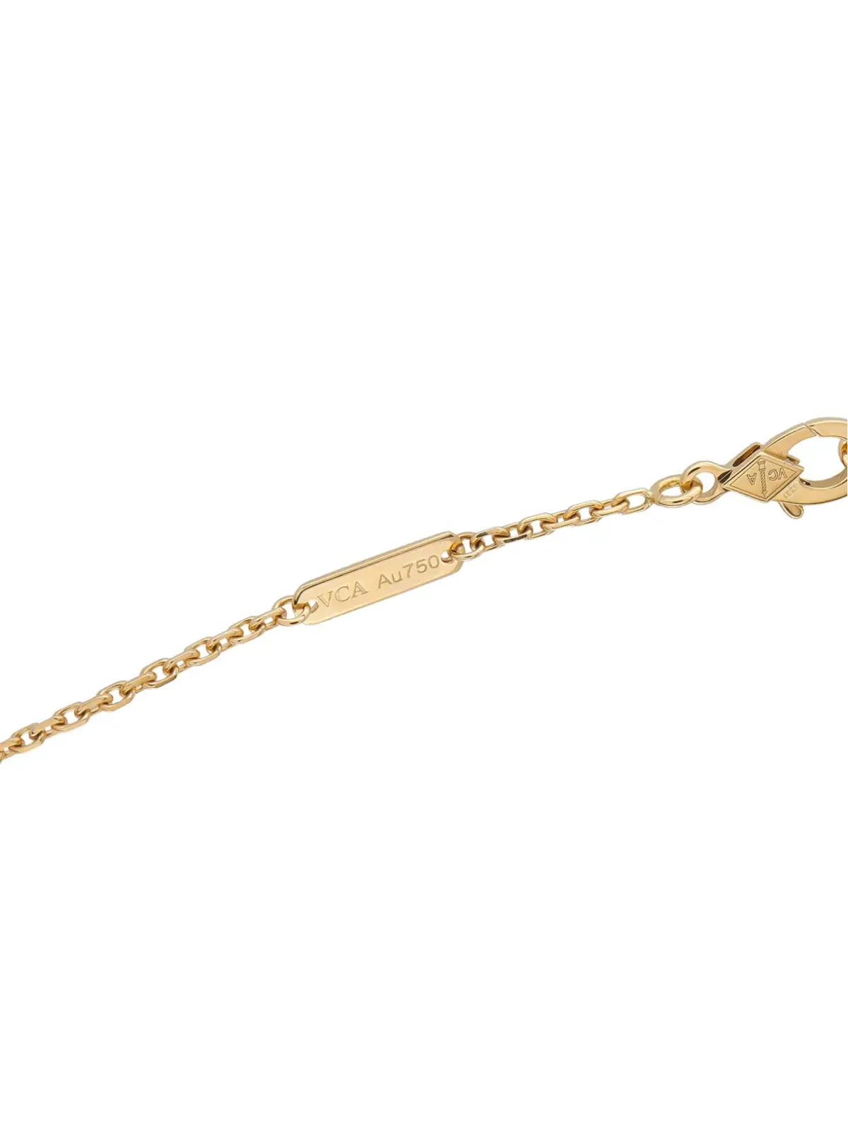 Van Cleef & Arpels ビンテージ 蝶モチーフネックレス（グリーン・サファイアとダイヤモンド、18Kイエローゴールド） - 画像2