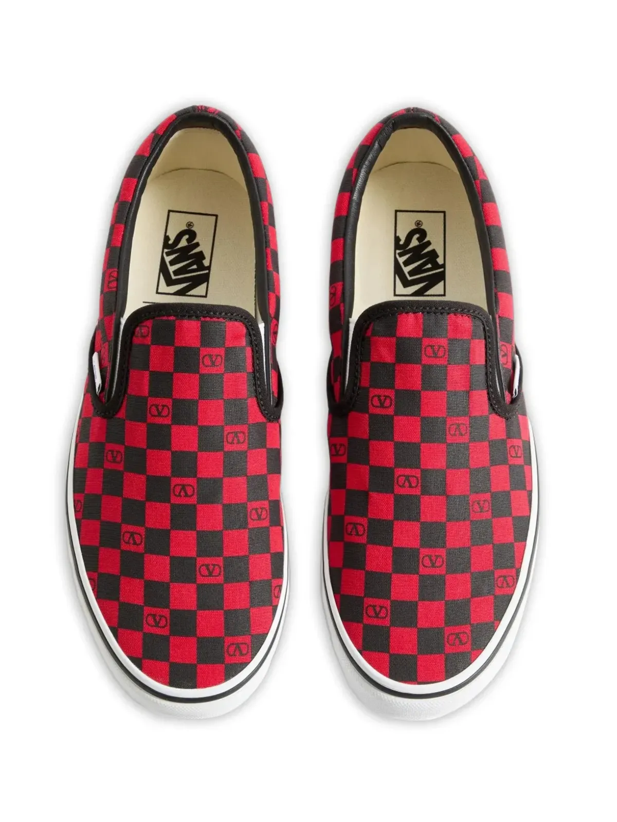 Vans × Valentino チェックスニーカー - 画像4