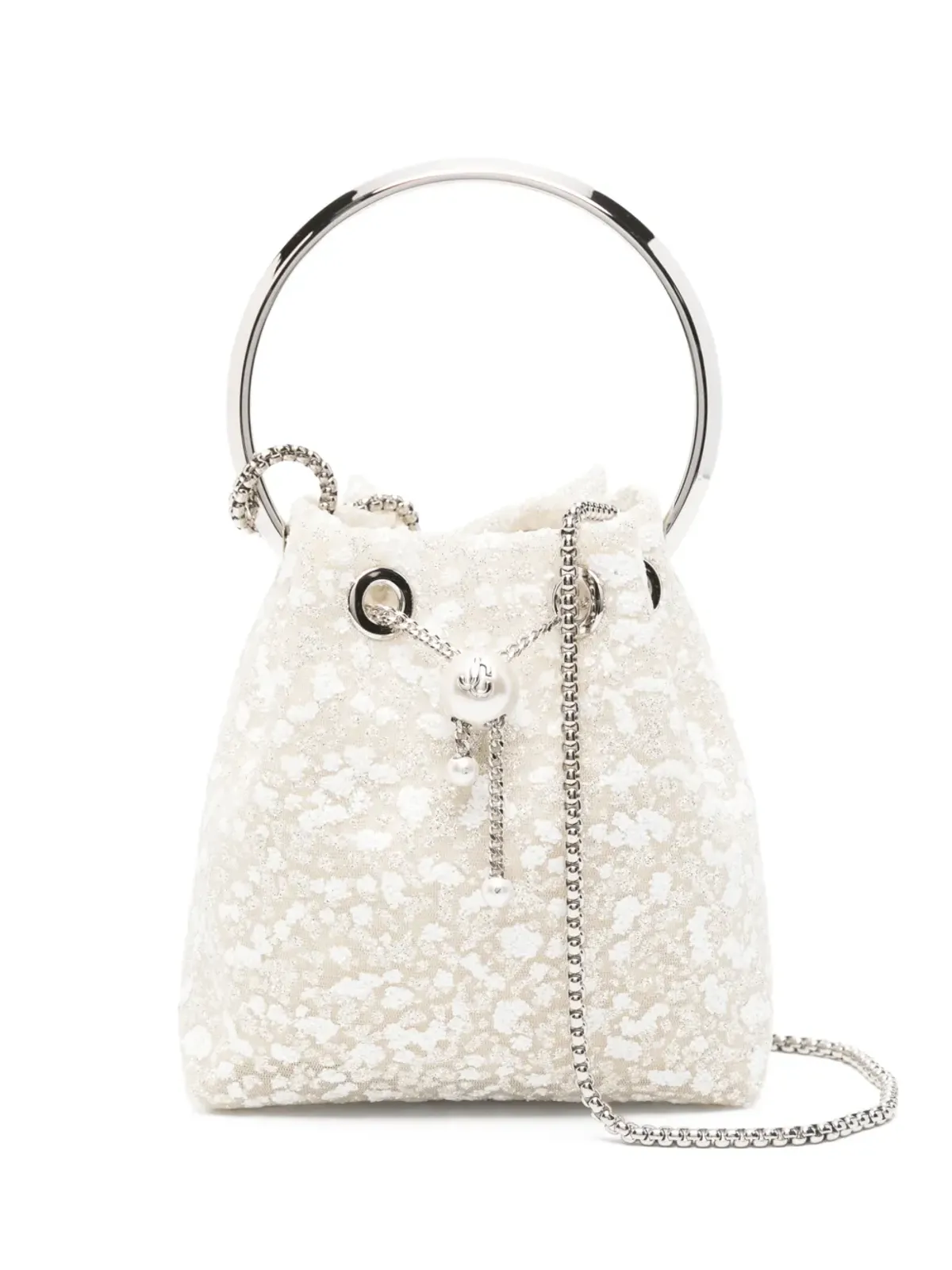Jimmy Choo ボンボン リングハンドル チェーン トートバッグ - 画像1