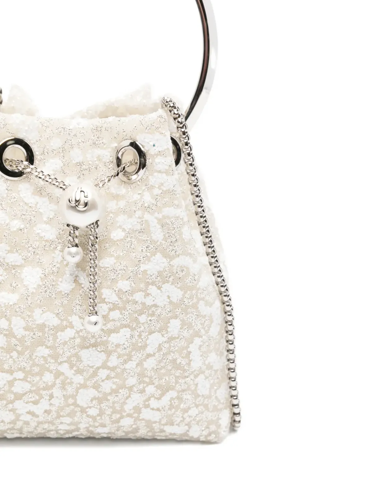 Jimmy Choo ボンボン リングハンドル チェーン トートバッグ - 画像4