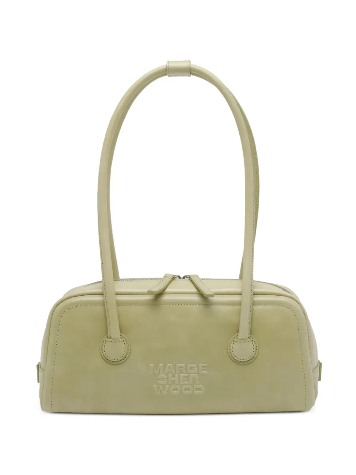 Marge Sherwood zip boston leather shoulder bag - Green - 画像1