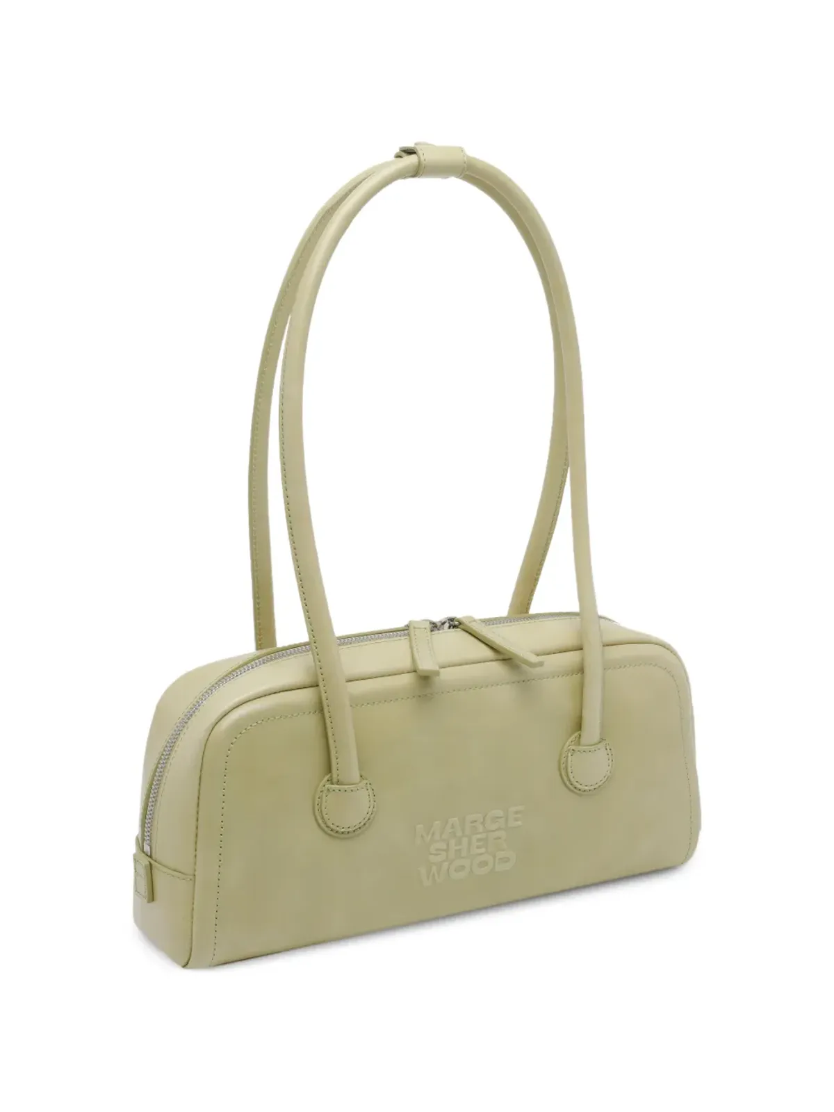 Marge Sherwood zip boston leather shoulder bag - Green - 画像3