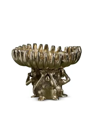 Chehoma small monkey-motif tray - Gold - サムネイル1