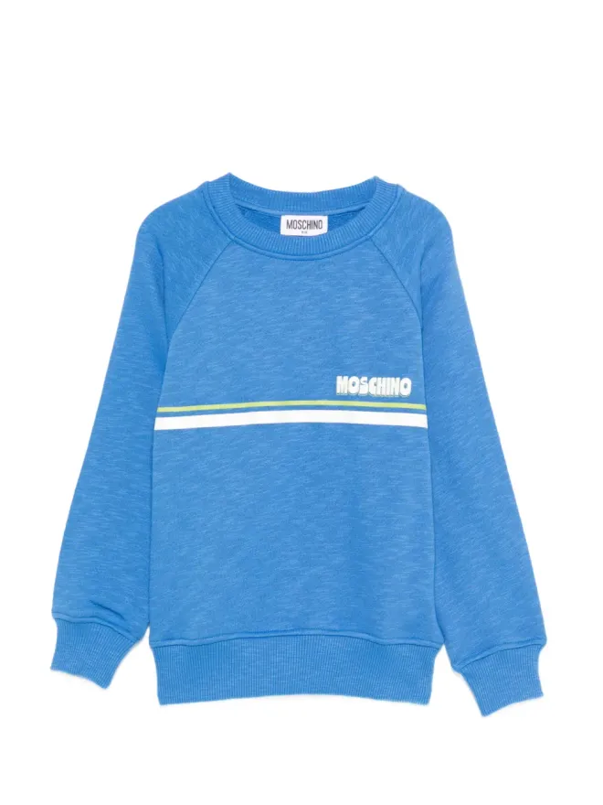 Moschino Kids Moschino Kids ロゴプリントリブ編みスウェットシャツの商品画像
