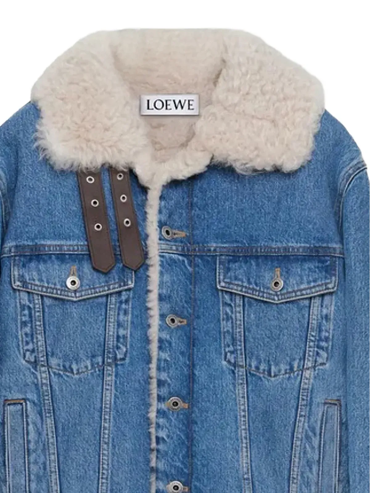 LOEWE シアーリング付きトラッカーデニムジャケット - 画像2