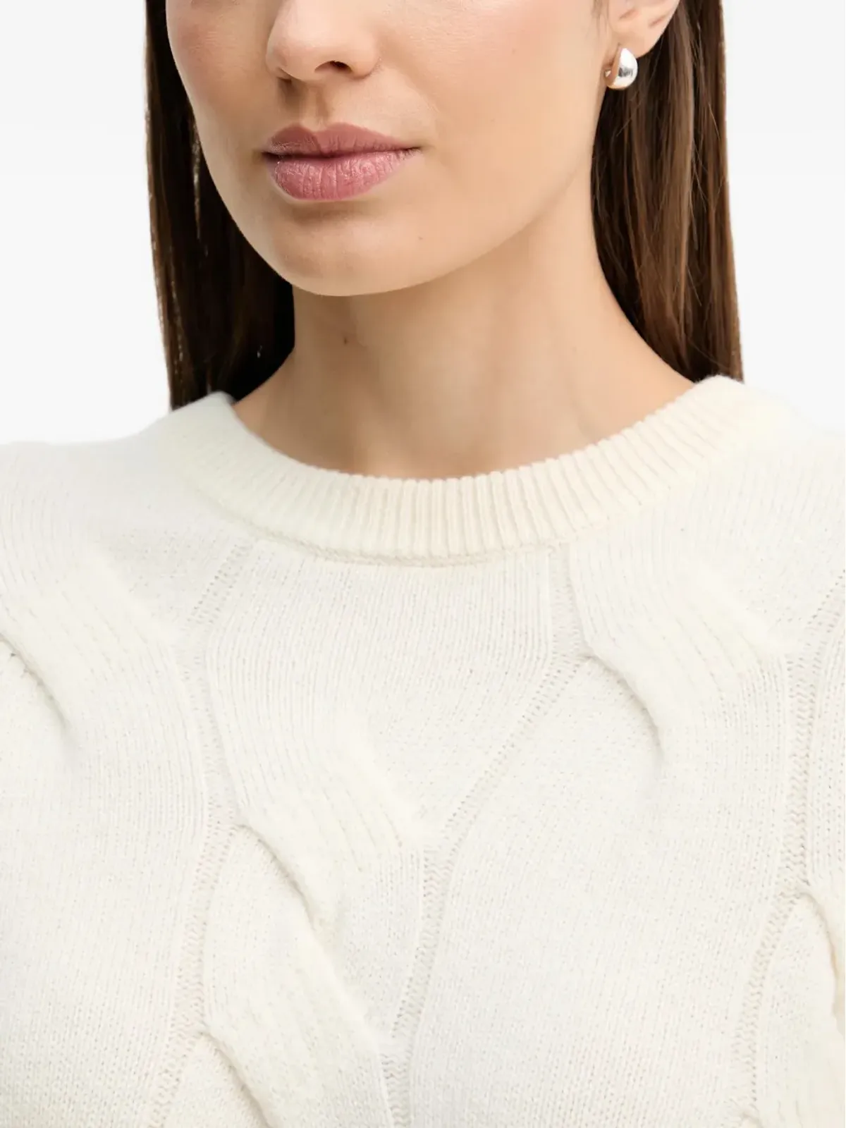 Benetton ケーブル編み クルーネック セーター - 画像4