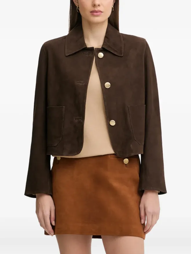 Pedro Del Hierro Pedro Del Hierro ボタン付きスエードジャケットの商品画像
