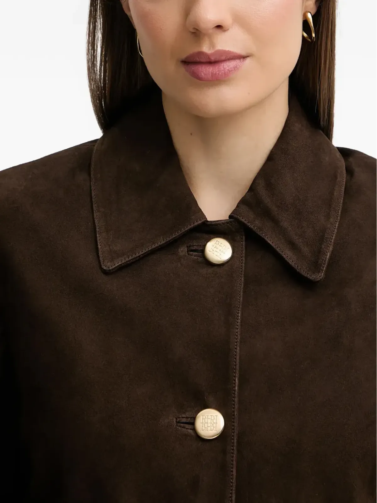 Pedro Del Hierro ボタン付きスエードジャケット - 画像5