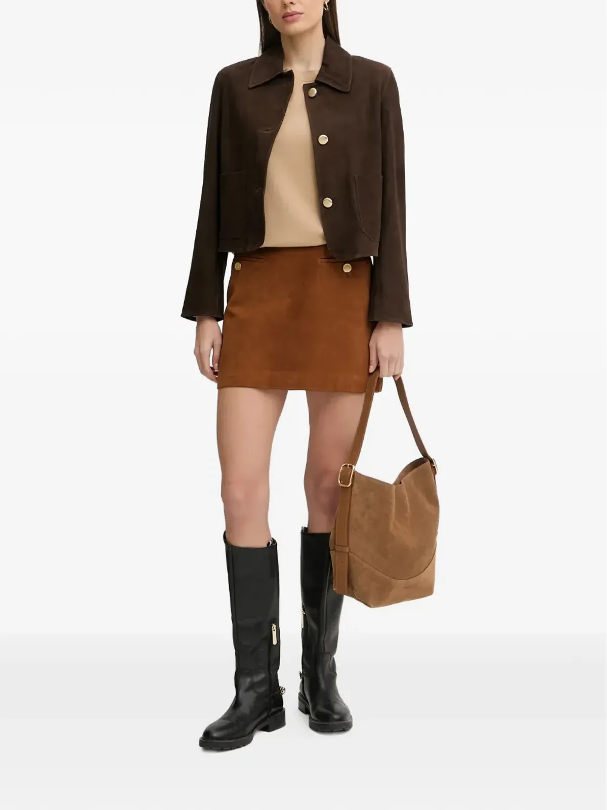 Pedro Del Hierro ボタン付きスエードジャケット - 画像2