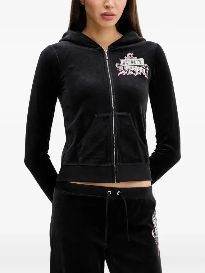 Juicy Couture Juicy Couture Wrap You Up ジップアップフーディ - Blackの商品画像